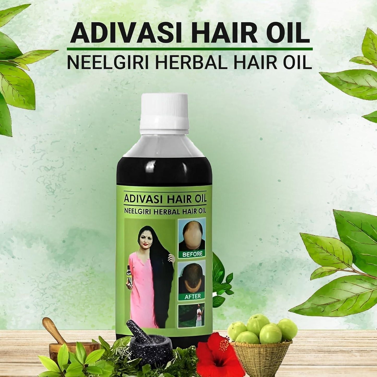 Adivasi Neelgiri Herbal Hair Oil 125ML (Pack of 2)